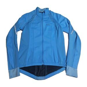 Gore Bike Wear Cycling Jacket Womens Medium Blue Convertible Zip WindStopper